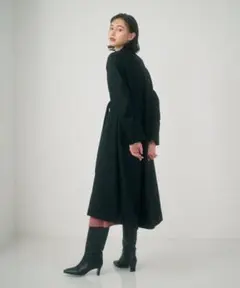 ANAYI 新品 21AW スーパー120サキソニーノーカラーコート ブラック