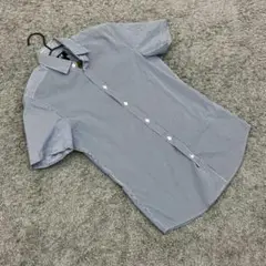 ✨H&M✨エイチアンドエム♡メンズワイシャツ♡ストライプ♡ブルー♡清潔感(XS)