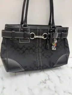 コーチ　coach シグネチャー　トートバッグ　キーホルダー　美品