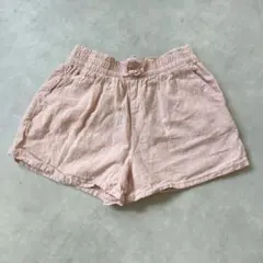 ◯H&M ピンク リネン風 ハーフパンツ ショートパンツ 女の子服 120 子供