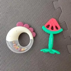 フルーツ型噛むおもちゃ 2点セット