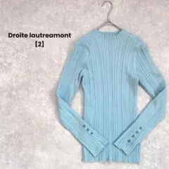 a633＊Droite lautreamont リブニットセーター　水色 【2】