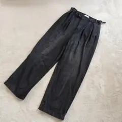 Bleme ワイドストレートパンツ ヴィンテージ加工 グルカデニムパンツs