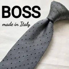 BOSS ドット柄 シルクネクタイ