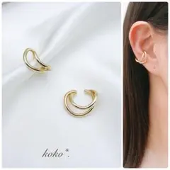no.622 大人気♡ゴールド クロス イヤーカフ イヤカフ （2個セット）