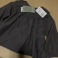 新品　未使用　エイチアンドエム　H&M レース襟 ボタン付きシャツ 90cm
