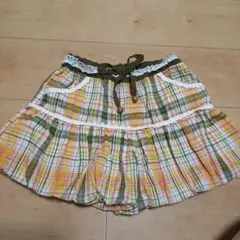 チェック柄キュロット 140