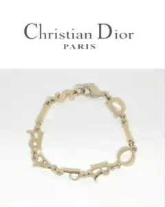 レア品 Dior ディオール ロゴ チェーン ブレスレット バングル