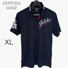 GOTCHA GOLF ガッチャゴルフ 半袖 ポロシャツ ネイビー系　XL