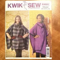 KWIK SEW K4031 ポンチョコート型紙