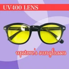 ◆サングラス◆ ウェリントン ライトイエロー UV400【新品】No.4P