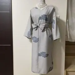 新品★着物リメイク 和洋服 チュニック ワンピース 縁起柄 青海波