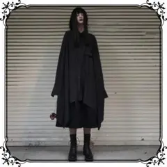 アシンメトリー シャツ フレアスカート セットアップ 2点セット フリーサイズ