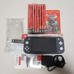 ニンテンドースイッチ ライト 本体 グレー アクセサリー、ソフト セット販売