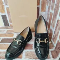 【美品】green label relaxing （L）ビットローファー　黒