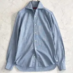 バルバ DANDYLIFE ダンディライフ 長袖シャツ 水色 rt9