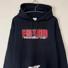 【みんな大好きギルダン】両面ロゴプリント パーカー FRESND 黒 M
