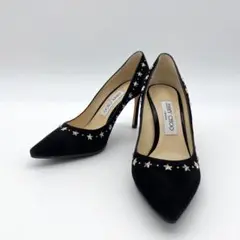【極美品】ジミーチュウ ハイヒール ROMY 黒 スエード スタッズ 37