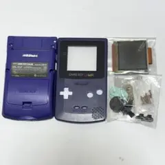 【ジャンク】ゲームボーイカラー パープル 純正シェル 各パーツ 液晶
