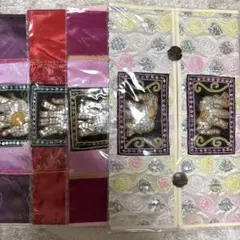 新品　タイシルク　ティッシュカバー　４枚セット