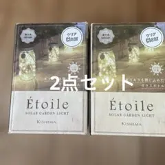 エトワル　ソーラーガーデンライト　クリアs 2点セット