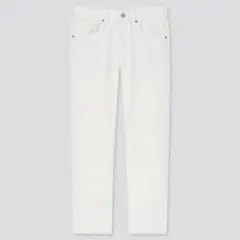 UNIQLO リラックステーパードアンクルジーンズ 26 ホワイト