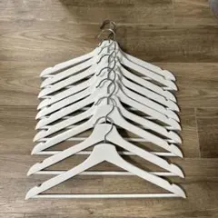 IKEA ホワイトウッドハンガー　10本