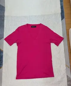 ラウンジリザード ピンク Vネック Tシャツ サイズ3