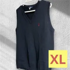 EASTBOY イーストボーイXL ネイビー Vネック セーター　袖なし　高校生