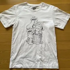 ユニクロ Tシャツ セサミストリート ホワイト XS