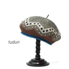 tuduri ツヅリ 物語を身にまとう「石を砕き敷き詰める」モザイク ベレー帽