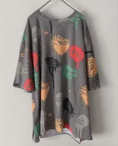 グラフィックペイント半袖Tシャツ　Free ゆったりシルエット
