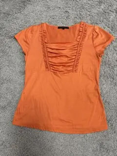 ANAYIアナイオレンジフリルトップス38