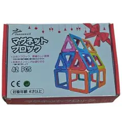 正規品　知育玩具　マグネットブロック　42ピース　6才以上　図形