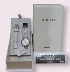 【新品未使用】CASIO SHEEN カシオ ソーラー 電波時計　E3H-3