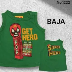 BAJA ヒーローデザイン マスクマン POP タンクトップ 90サイズ 緑