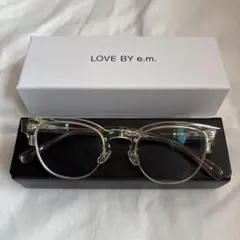 中古Zoff×LOVE by e.m クリアフレーム イエロー