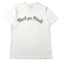 エム トリコロール ロゴ プリント 半袖 Tシャツ カットソー ホワイト L