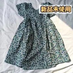 新品未使用 フラワープリント ノースリーブワンピース 商品番号：062