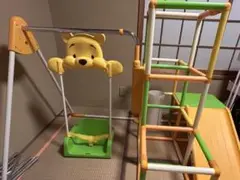 くまのプーさんおりたたみキッズパーク2プラス　ジャンルジム　ブランコ　滑り台鉄棒