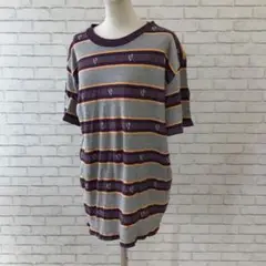★8.28 S16クローバーリーフ 半袖Tシャツ L ボーダー柄