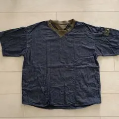 ワークマン　ダークブルー 半袖Tシャツ