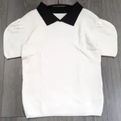 【美品】パフスリーブ　サマーニット