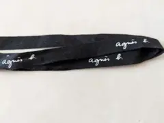 agnès b. ロゴ入り黒リボン
