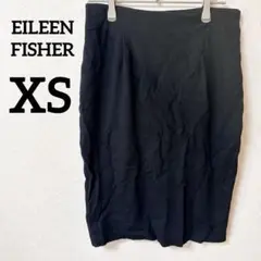 EILEEN FISHER 【XS】ブラック タイトスカート ひざ丈 シンプル