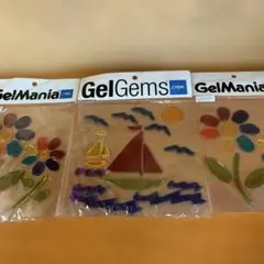 GelGems カモメ&GelManiaフラワー　ジェルステッカー3セット