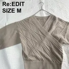 【新品未使用】Re:Edit リエディ フロントカシュクールニット（9931）