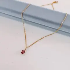 ジュエリーマキ ガーネットネックレス k18