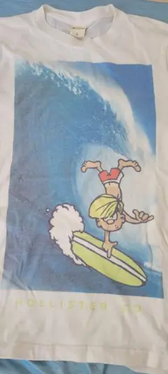 Hollister サーフィンキャラクター Tシャツ L