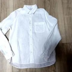 ホワイト 麻100％ Mサイズ